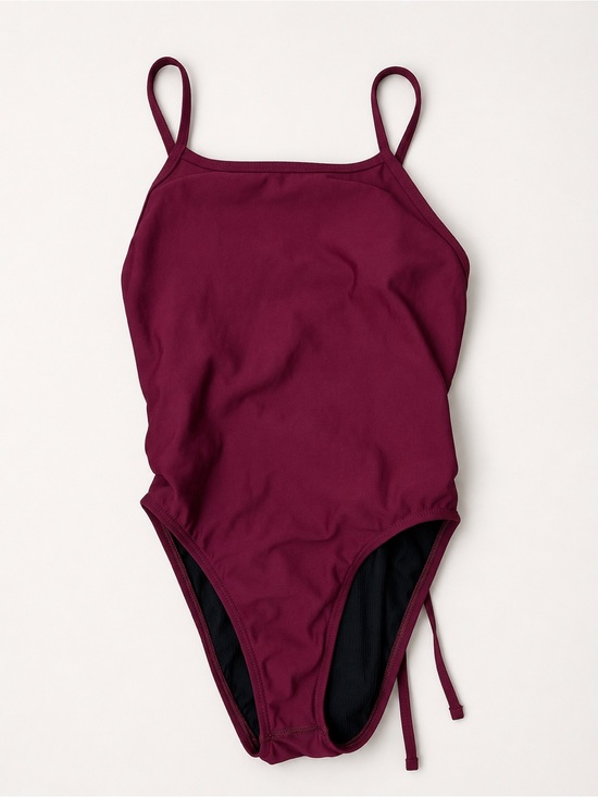 Jolyn Clothing Other - JOLYN Jackson 4 One Piece Swimsuit Burgundy Size 28 Tie Back Training Swim